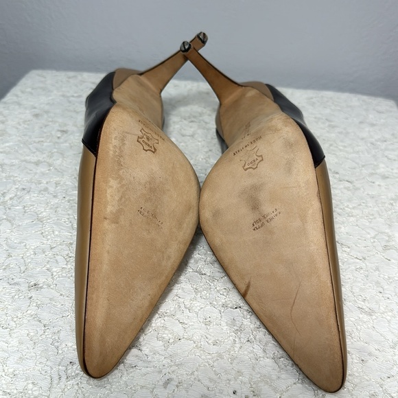 Manolo Blahnik Vintage Tan Brown Sling-Back - Picture 4 of 7